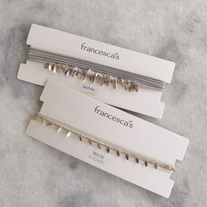 SET of self-tie CHOKERS